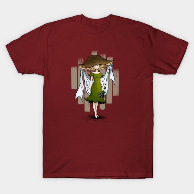 Mushroom Girl T-Shirt by SisterSpyder923